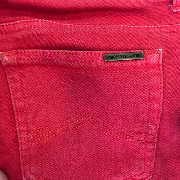 Michael Kors red straight leg jean - Picture 2 of 3
